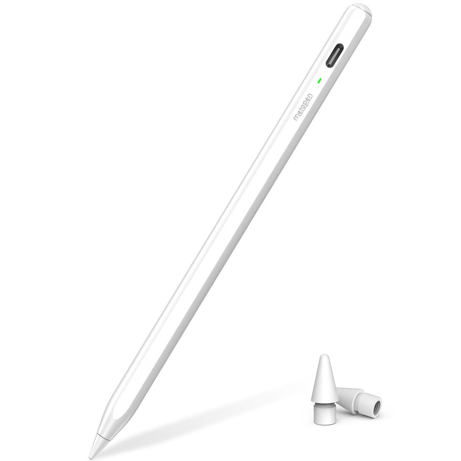 Metapen Air 8 ipad ペンシル タッチペン アップルペンシル代用ペン iPad 2018~2026年のモデルに対応 Type-C急速充電 誤作動防止 Bluetooth不要 書き（Yahoo!・トーレ2号店）