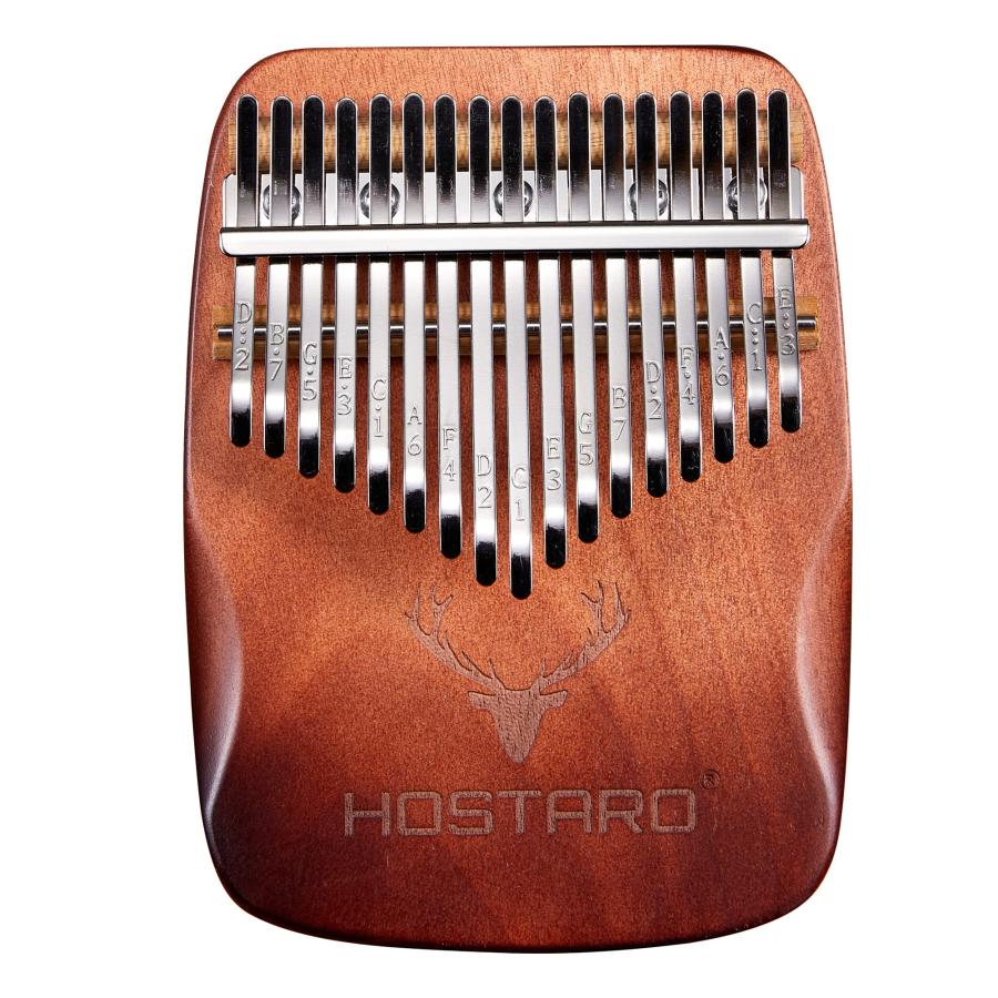 Hostaro カリンバ 親指ピアノ kalimba 17キー ソリッド 楽器 人気 保護ケース付き 初心者向 日本語マニュアル（グラデーションブラ（Yahoo!・トーレ2号店）