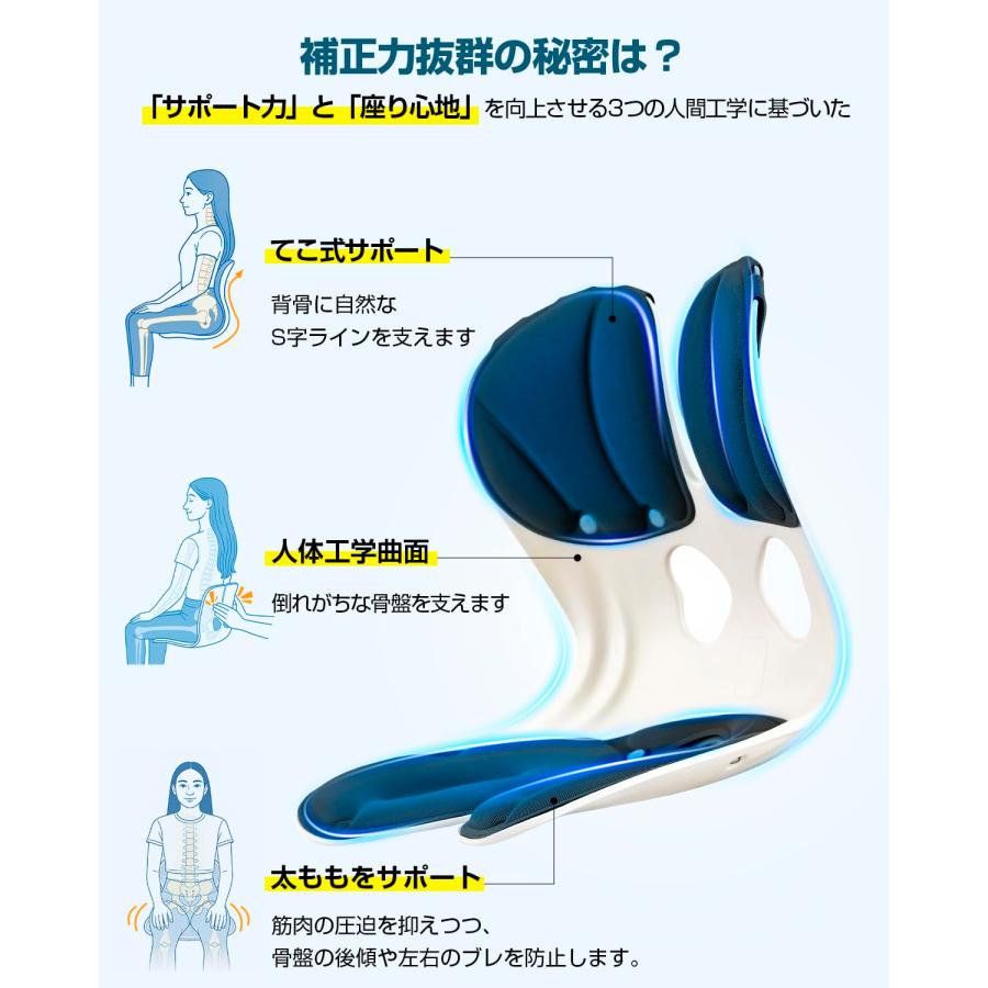 理学療法士推薦】KOJIHOMU 姿勢矯正 椅子 骨盤矯正 姿勢サポートチェア