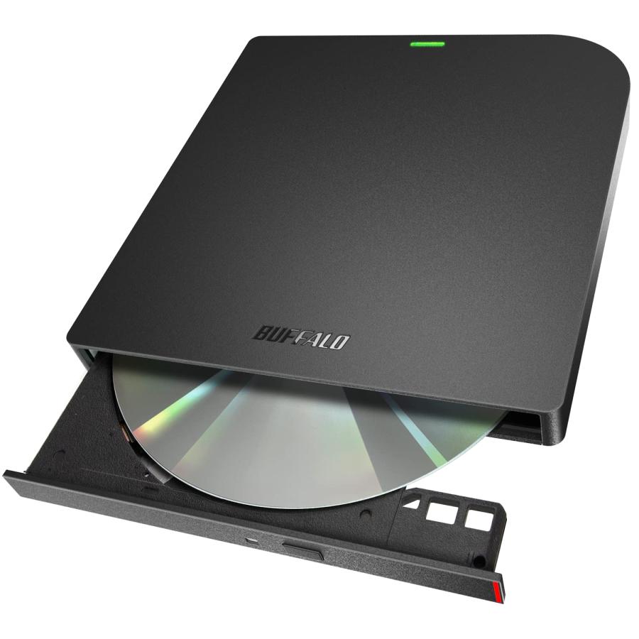 バッファロー USB3.2(Gen1)/3.0 外付け DVD/CDドライブ 書込みソフト バスパワー(給電ケーブル（Yahoo!・トーレ）