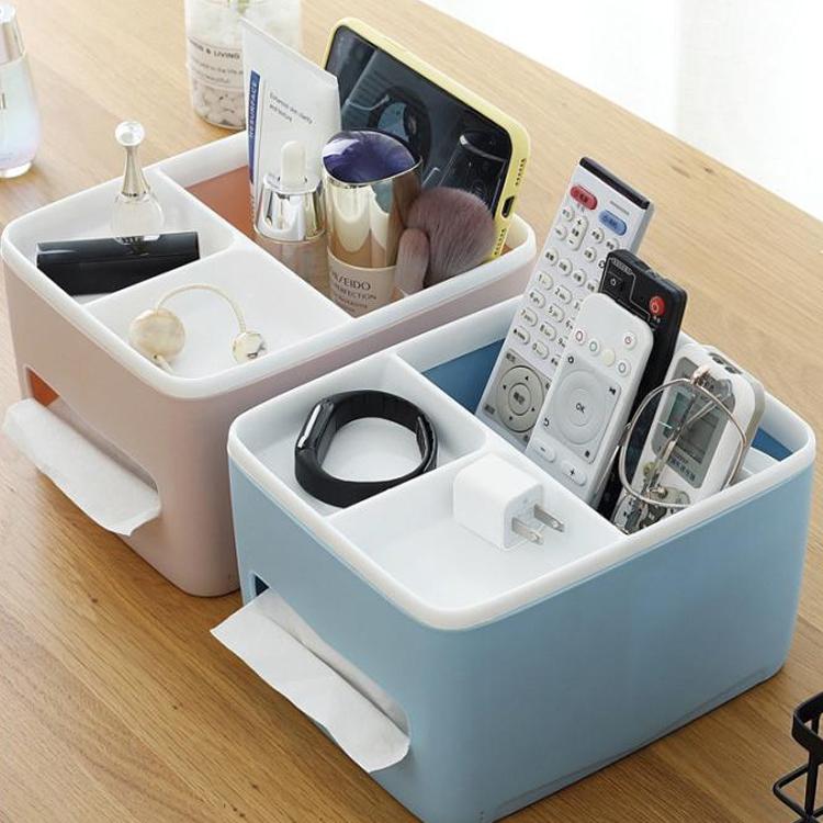 卓上収納ボックス 卓上収納 机収納ケース 小物収納 多機能 ティッシュケース リモコン収納 小物入れ 卓上小物ボックス 大容量 デスクオーガナイザー Deskbox043 Kk Mart 通販 Yahoo ショッピング