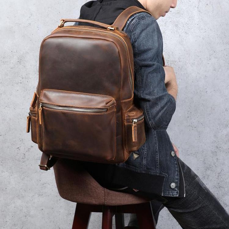 限定完売モデル リュック メンズ リュックサック 本革 牛革 デイパック ビジネス バックパック レザー 通勤通学 旅行 出張 アウトドア 自転車鞄 カバン 男女兼用 直売安い Www Superavila Com