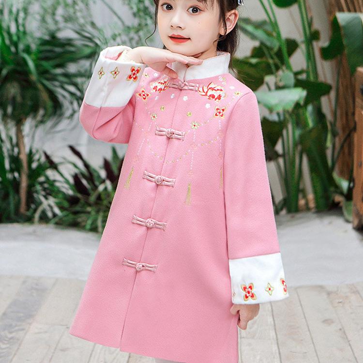 キッズコート 秋冬 コート 女の子 子供服 保温 防風 ロング丈 エスニック ジュニア アウター ジャケット 可愛い カジュアル Y Ertcoat018 Kk Mart 通販 Yahoo ショッピング