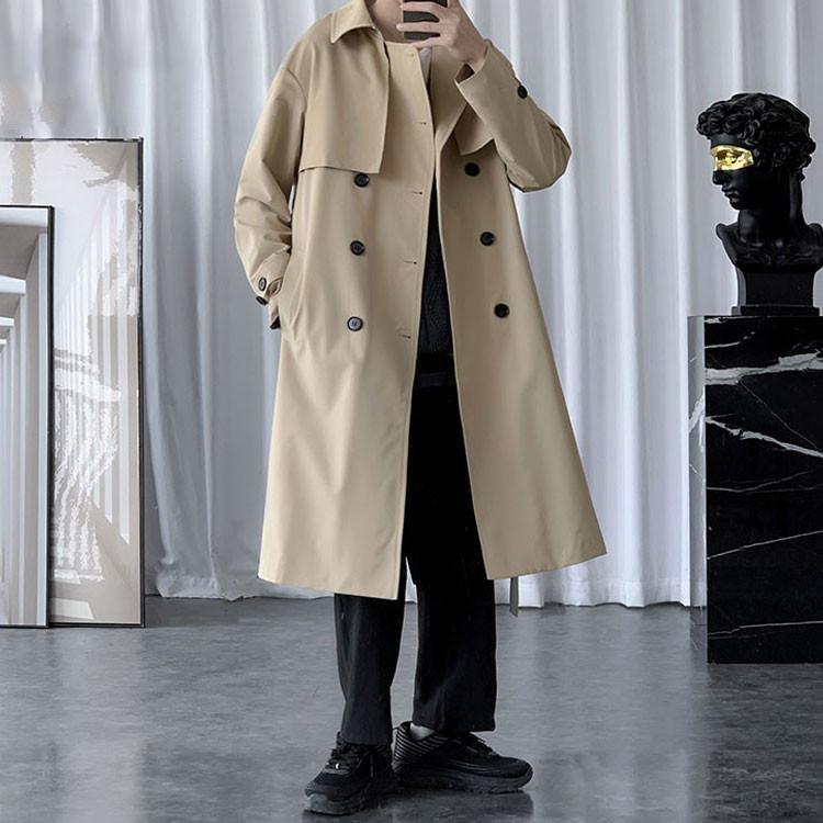 超特価激安 トレンチコートメンズビジネスコートロングコートスプリングコートアウター通勤秋春コー アウター