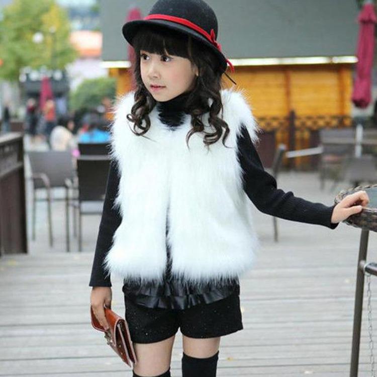 女の子 秋冬 キッズ 毛皮ベスト ファーチョッキ ファーベスト 毛皮  