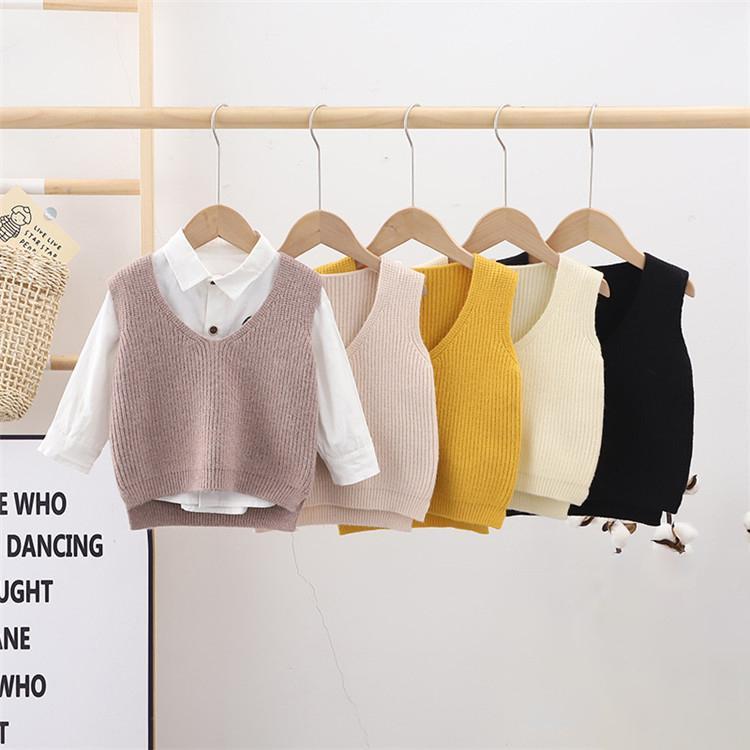 春秋冬 ニットベスト キッズニットベスト ジュニア 子供用セーター カジュアル 洗える 男の子 女の子 防寒 インナー ニットチョッキ Y21 Ertmajia272 Kk Mart 通販 Yahoo ショッピング