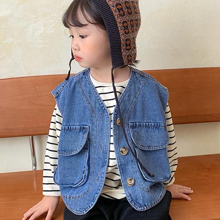春秋冬 子供ベスト キッズベスト デニムベスト ジュニア 子供用 チョッキ デニム カジュアル ノースリーブ 女の子 男の子 インナー Y21 Ertmajia276 Kk Mart 通販 Yahoo ショッピング