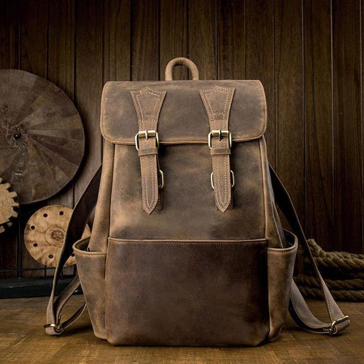 リュック メンズ リュックサック 本革 デイパック ビジネス バックパック 本革 レザー リュックサック デイパック 通勤通学 バッグ 旅行 Y21 Mensruck131 Kk Mart 自転車鞄 出張 カバン アウトドア 華麗