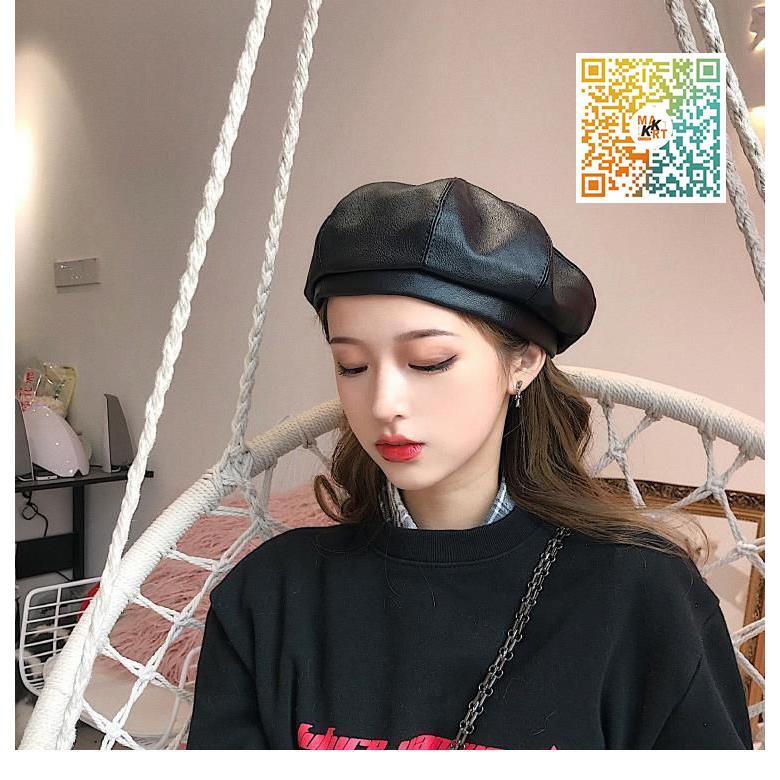 革帽子 ベレー帽 レザー LEATHER キャスケット 帽子 レディース レザー帽子 レディースキャップ 防寒 暖かい 春秋冬 ゴルフ 小顔効果 可愛い 通販 *レザーキャスケット 帽子 キャップ 韓国 紫外線 黒 小顔 レディース メンズ