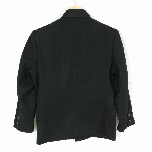 学生服 学ラン 155A 男子 上着 ウール混 ラウンドカラー カシドス 黒 