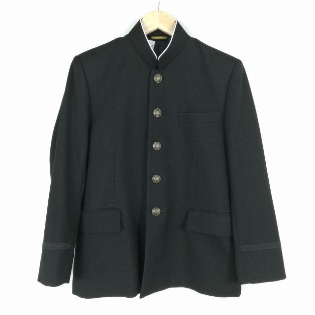 学生服 学ラン 155A 男子 上着 ウール混 学校指定制服 ラウンドカラー 