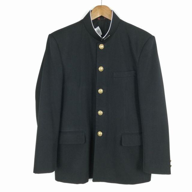 学生服 学ラン 175A 男子 上着 ウール混 標準型学生服 ラウンドカラー 
