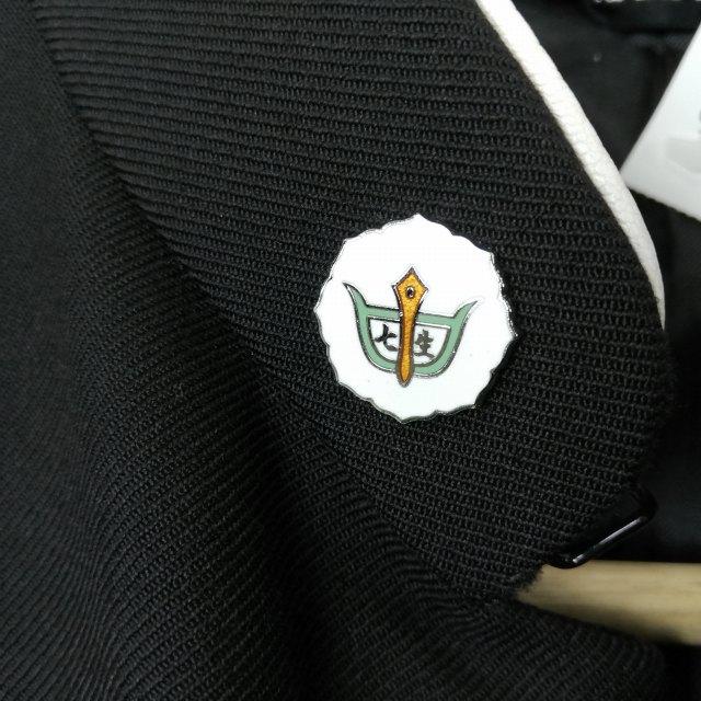 学生服 学ラン 約160A 男子 上着 丸洗い可 ウール混 東京七生中学