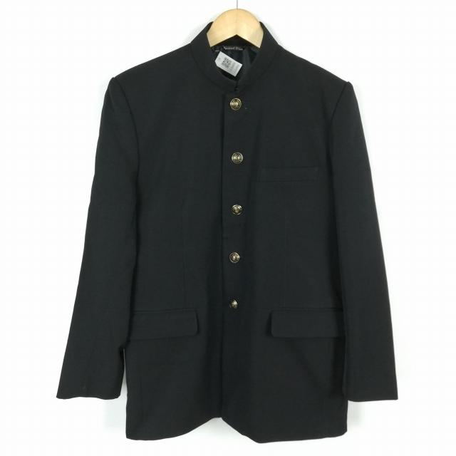 学生服 学ラン 約170A 男子 上着 標準型学生服 詰襟 カシドス 黒 中古 
