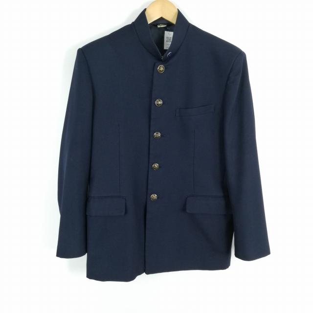 学ラン上着　制服190A (男子用) 学生服 上下セット ポリエステル100%/ラウンド襟 黒 145A-190A/155B