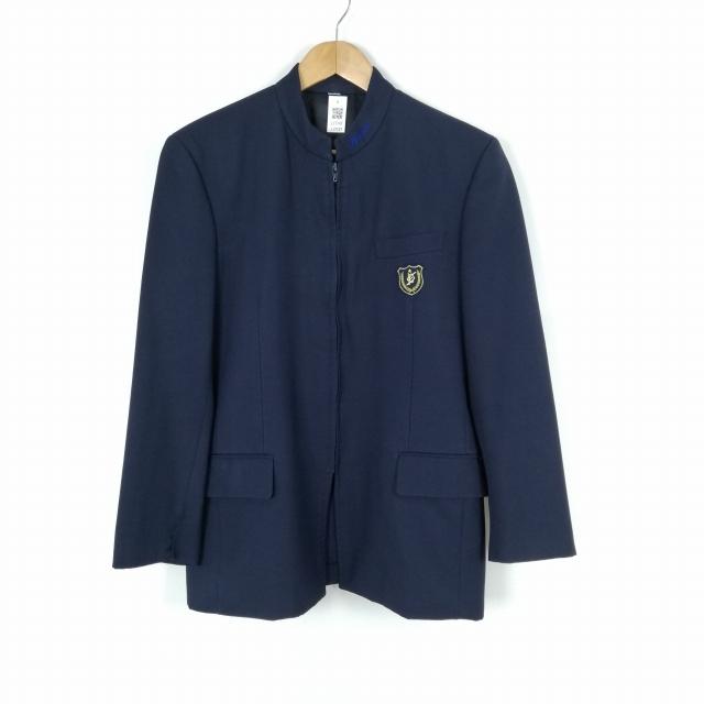 メンズ　ブレザー　紺　M（170A） 学生服 学ラン 170A 男子 上着 ウール混 福岡魁誠高校 学校指定制服