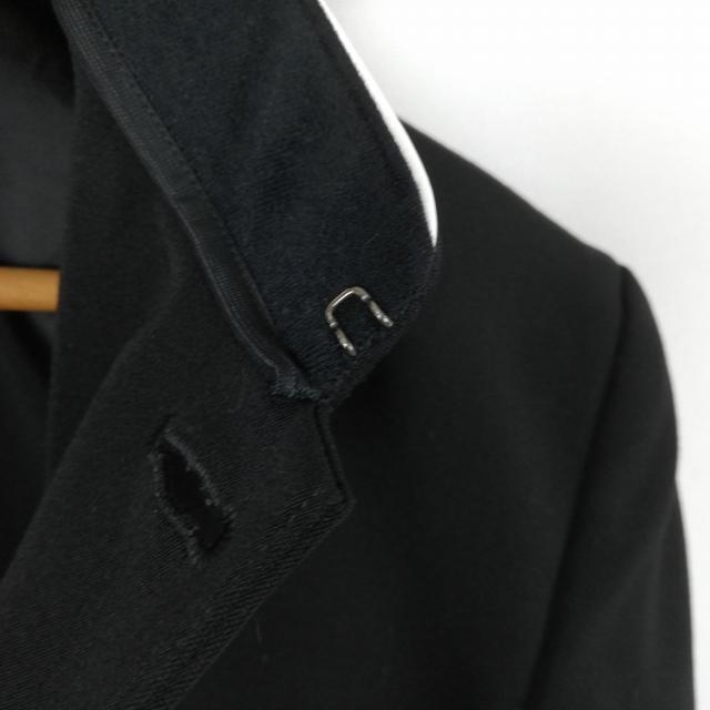 学生服 学ラン 170A 男子 富士ヨット 上着 丸洗い可 ウール混 標準型学生服 ラウンドカラー カシドス 黒 中古 ランクB a3 JJ7168_3