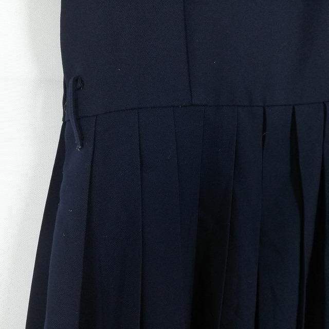 ベスト スカート リボン 上下4点セット 冬物 女子 学生服 中学 高校 黒 制服 中古 ランクC NA2951｜top-gakuseihuku｜08