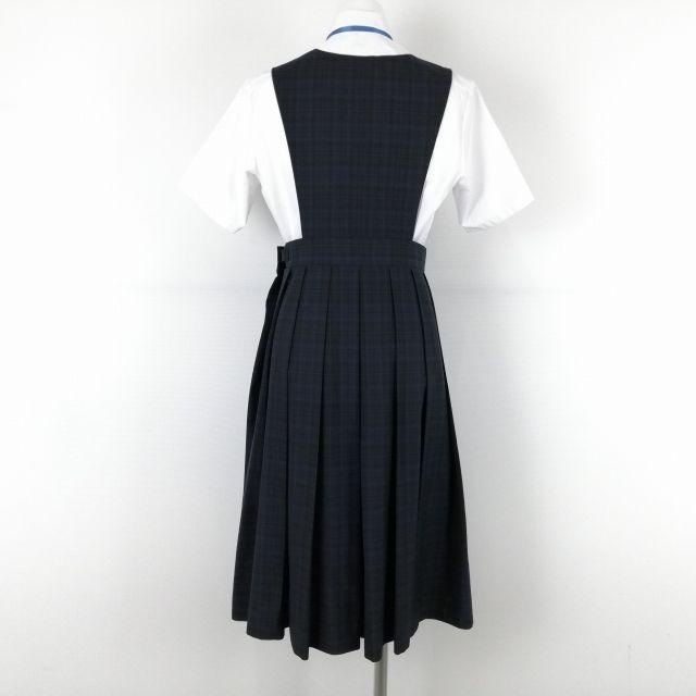 チェックスカート 紐タイ  155 大きいサイズ 夏物 女子 学生服 中学 高校 制服 中古 ランクC NA4103｜top-gakuseihuku｜02