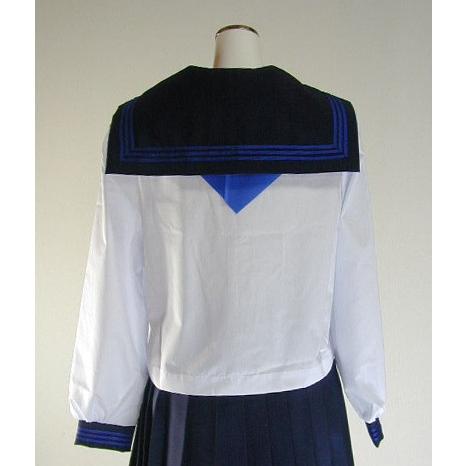 新品 夏 セーラー服 白 カラーライン3本線 長袖 上着 tam-u 新品 夏 セーラー服 白 カラーライン3本線 長袖 上着 tam-u