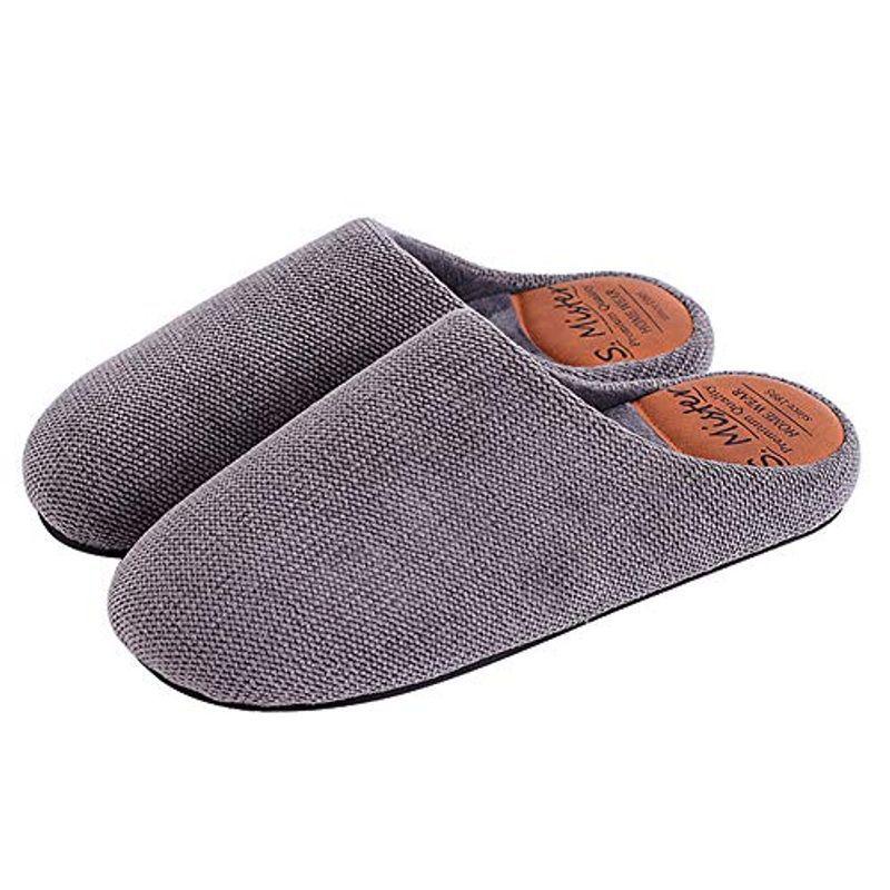 Hjstars スリッパ メンズ ルームシューズ ルームスリッパ レディース 冬スリッパ 室内 室内滑止め 家庭用秋と 洗える 純綿ニット 期間限定 ルームシューズ