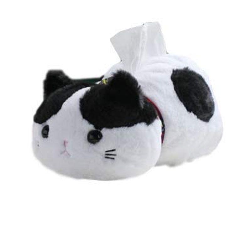 送料込 ティッシュケース ぬいぐるみ 猫 ティッシュカバー かわいい ティッシュ ケース ネコ もこもこ ふわふわ 白 黒 Materialworldblog Com