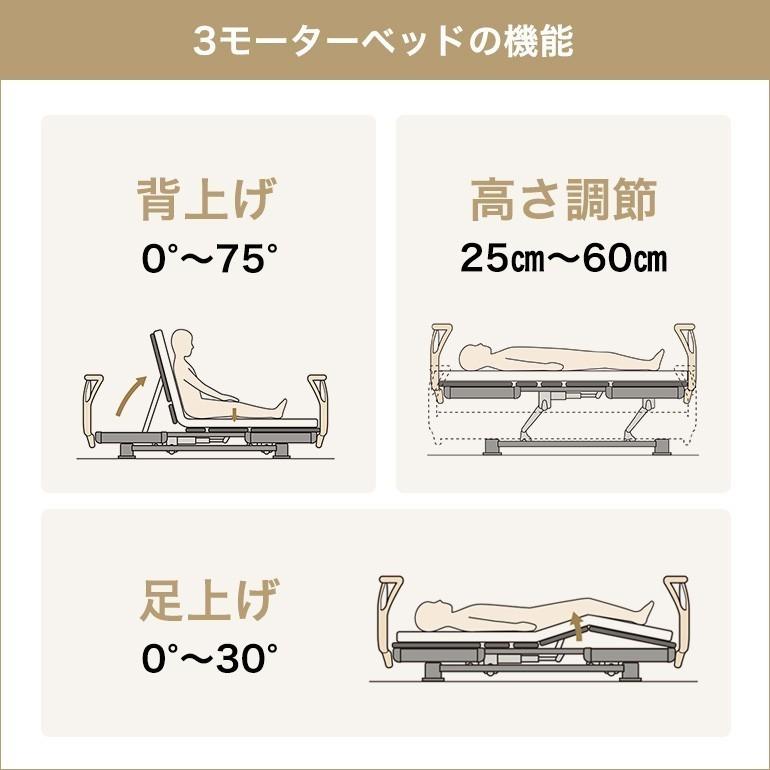 パラマウントベッド 介護ベッド クオラ Q-AURA 3モーター 木製ボード 7
