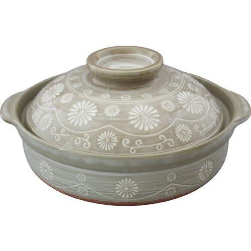 萬古焼 五十鈴窯 土鍋 8号 2-3人用 三島 : TopPlatinum - 通販 - Yahoo