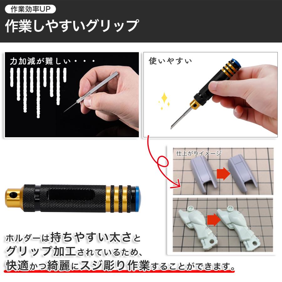 スジボリ タガネ 7本セット ガンプラ ミニ四駆 フィギュア プラモデル