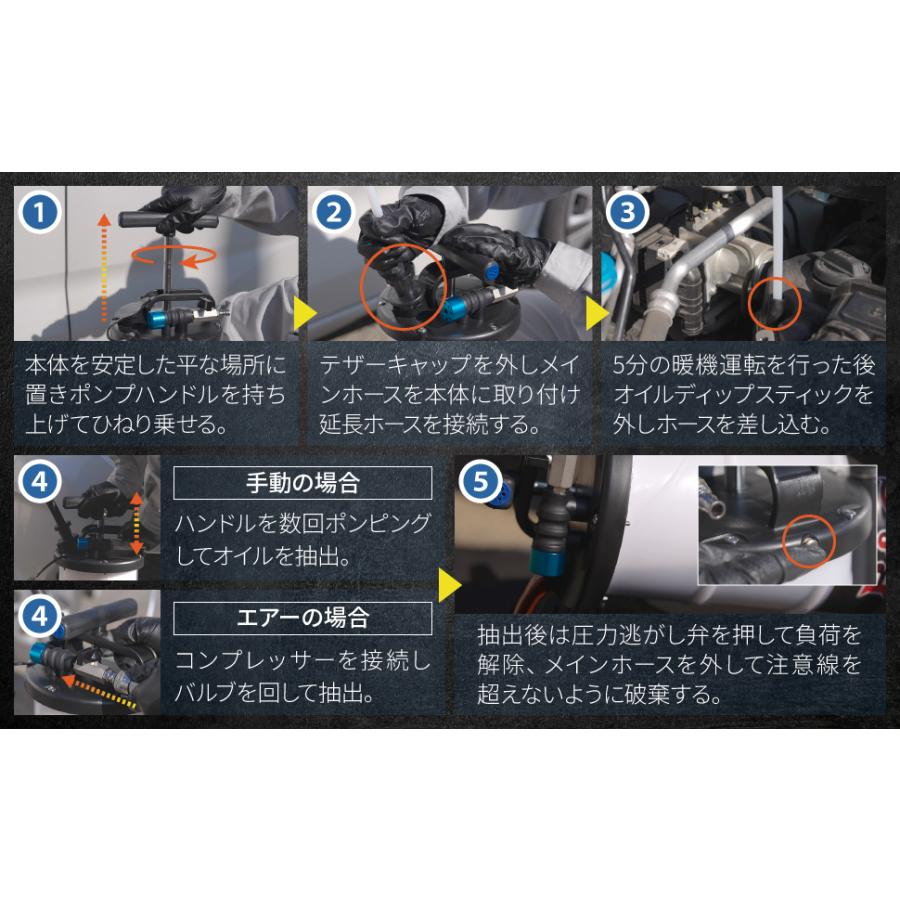 オイルチェンジャー 上抜き 手動 エアー 両用 上抜き式 6.5L 【国家 