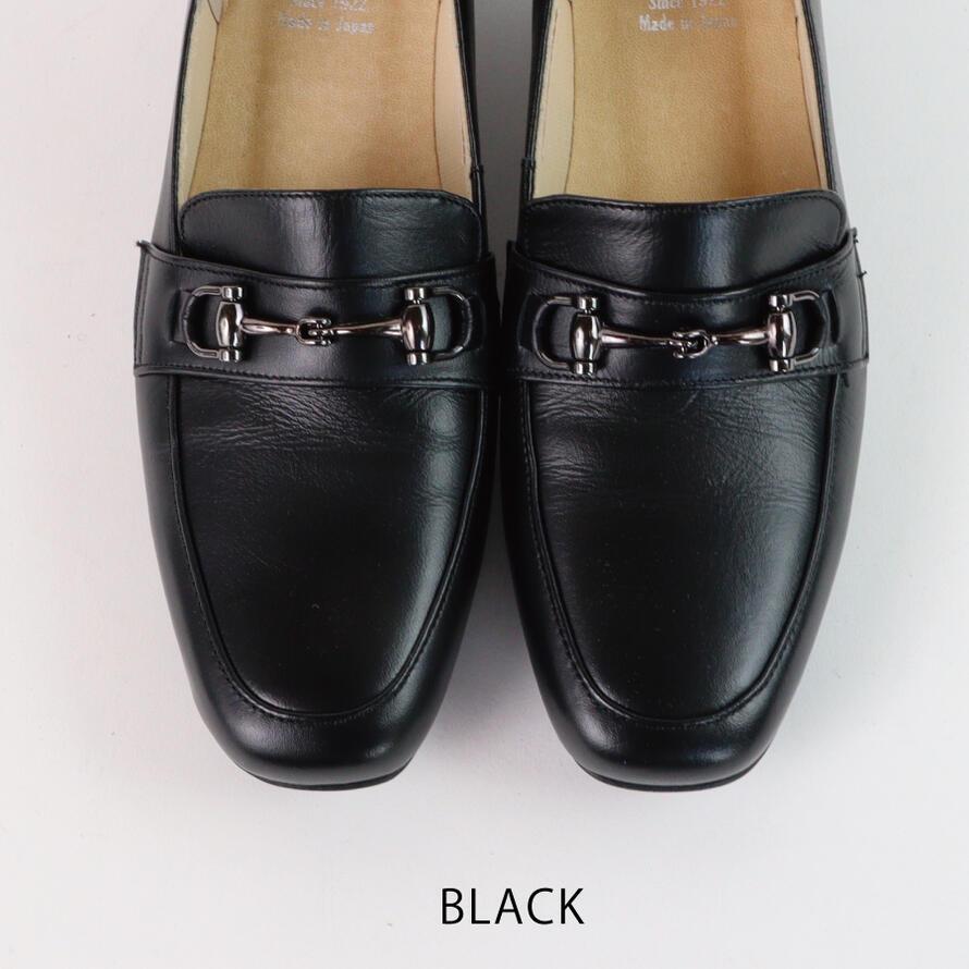 日本製 HS ローファー パンプス ベージュ ブラック 3cm ヒール3センチ