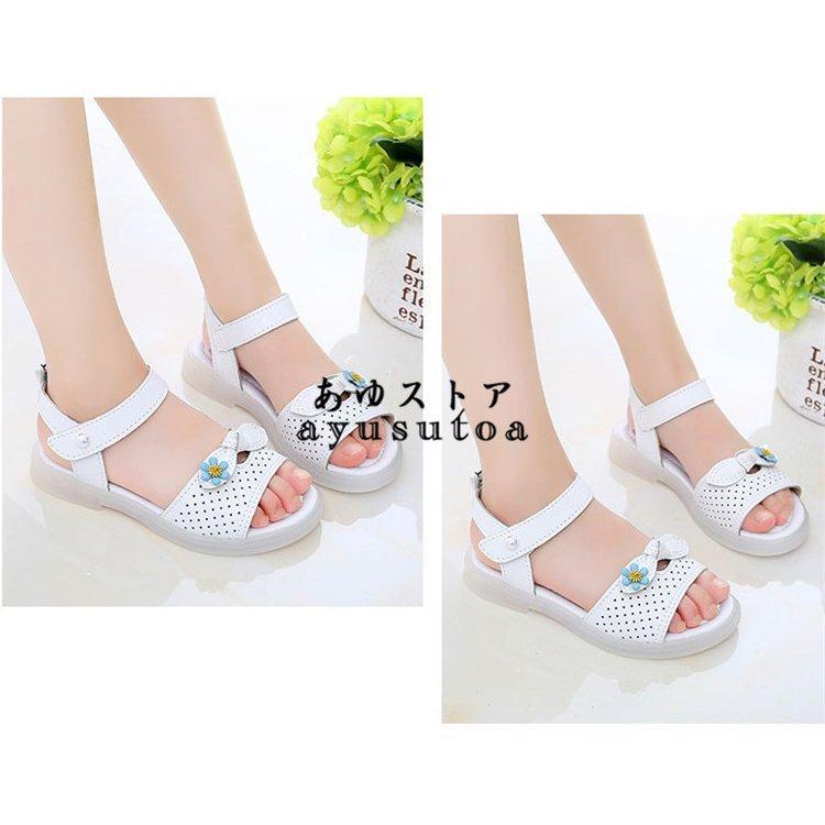 サンダル キッズ 子供靴 女の子 春夏 シューズ 靴 軽量 子ども靴 キッズ靴 ベビー靴 おしゃれ 可愛い お出かけ 誕生日 プレゼント 旅行 海 ビーチ 新品 21 22 古典