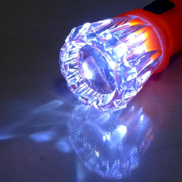 LED 懐中電灯 ハンディライト 超軽量 コンパクト クリスタル調カバーが