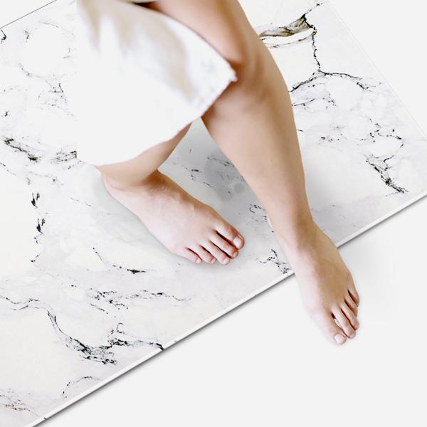珪藻土バスマット　60×39cm 大理石柄 珪藻土バスマット 60×39cm 速乾 大判 Lサイズ 大理石調 消臭 大きめ