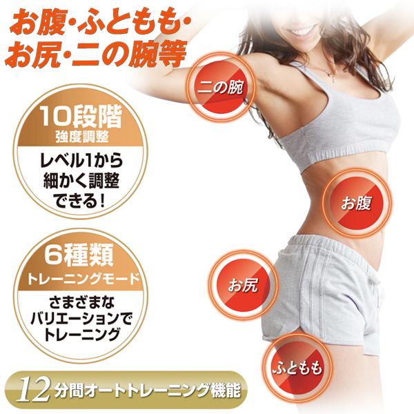 1個690円】EMS 2個セット 腹筋 足 腕 時短 筋トレ 10段階 6種