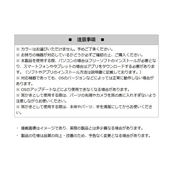 耳かき カメラ LEDライト スマホ対応 高画質 USB電源 イヤースコープ 防水 耳掃除 スコープ付き カメラ付き耳かき 送料無料/メール便 TS◇ カメラ付耳かきRS｜top1-price｜16