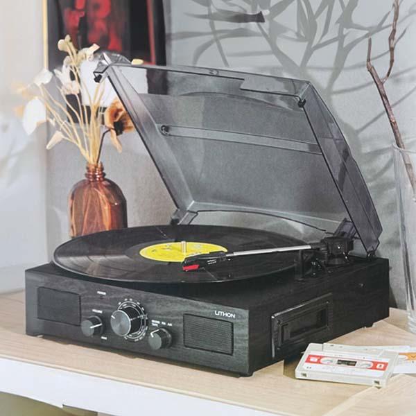10/14注目商品】レコードプレーヤー カセットテープレコーダー 再生