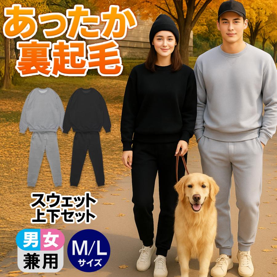 スウェット 上下 裏起毛 メンズ レディース セットアップ ルームウェア