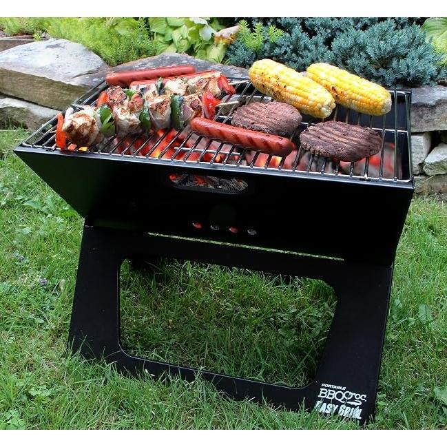 バーベキューコンロ 折りたたみ BBQ 炭火グリル 幅50cm 厚さ3.2cm収納