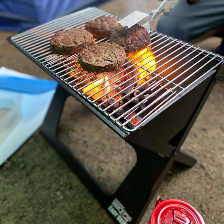 バーベキューコンロ 折りたたみ BBQ 炭火グリル 幅50cm 厚さ3.2cm収納