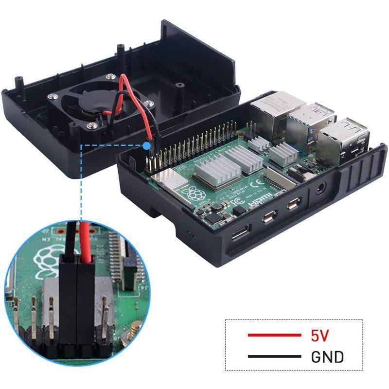 人気のファッションブランド!GeeekPi Raspberry Pi4ケース冷却ファン付きRaspberry Piケース40X40X10mmおよび 4個Raspberry ベアボーン、キット GeeekPi 2個Raspberry Pi PWM制御可能ファンRaspberry Pi PWM速度調整ファン40x40x10mm R