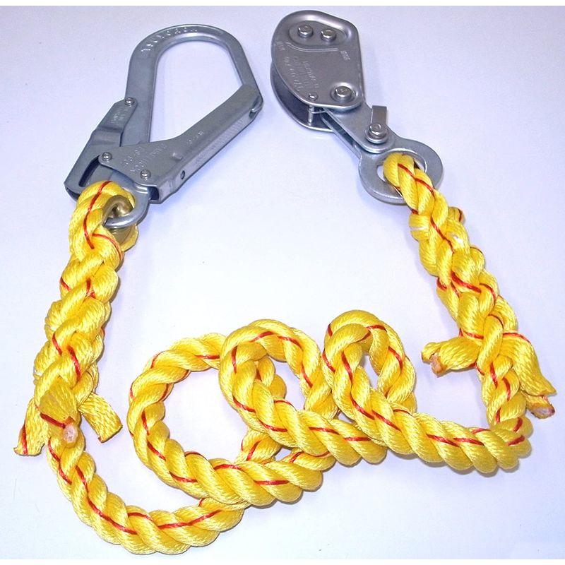まつうら工業　水平親綱設置用緊張器本体　(フック付ロープ連結型)　ロープ仕上り寸法16mmΦ×約1.2m　NEW-TETORON-CONNE