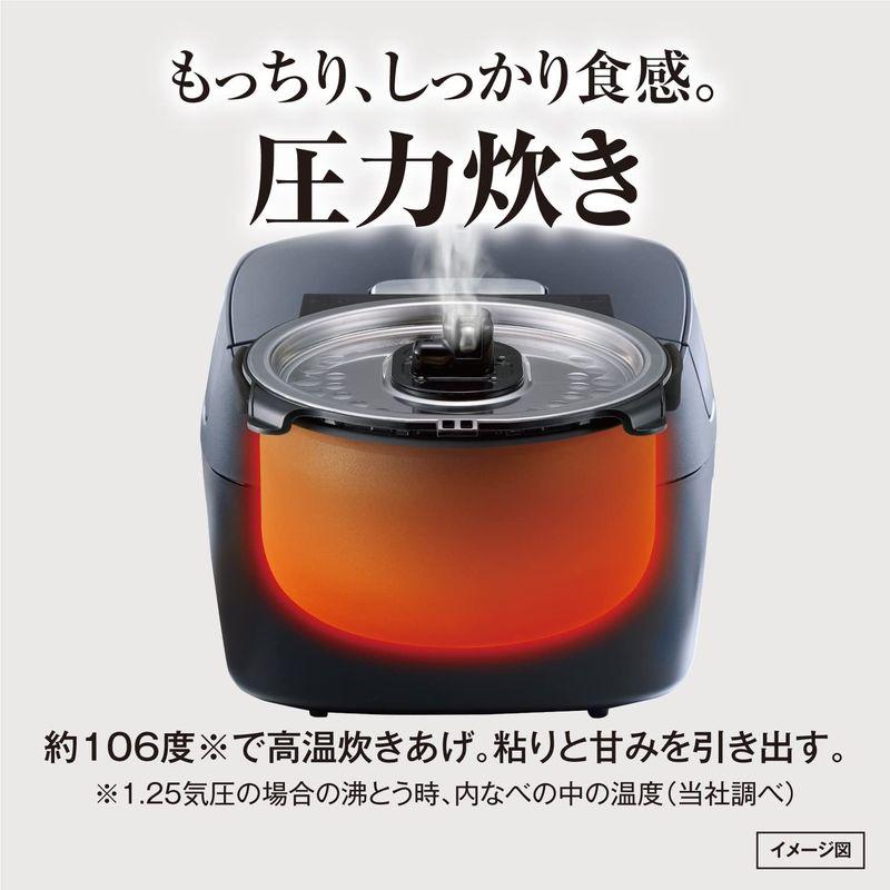 炊飯器 タイガー魔法瓶(TIGER) 1升 圧力IH 炊きたて 土鍋コート釜 粒立ち保温 お手入れ簡単 JPV-A180 KM マットブラッ