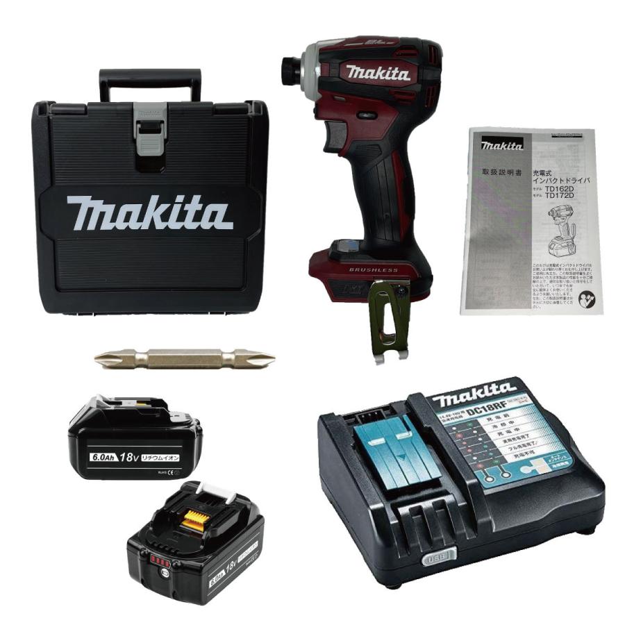 マキタ インパクトドライバー 18Vセット TD172 BL1860B 互換 バッテリー 18V 6000mAh 2個セット makita TD172  TD171 電動インパクト ケース付 おすすめ : td172red-gokan1862 : Topa Tokyo - 通販 -