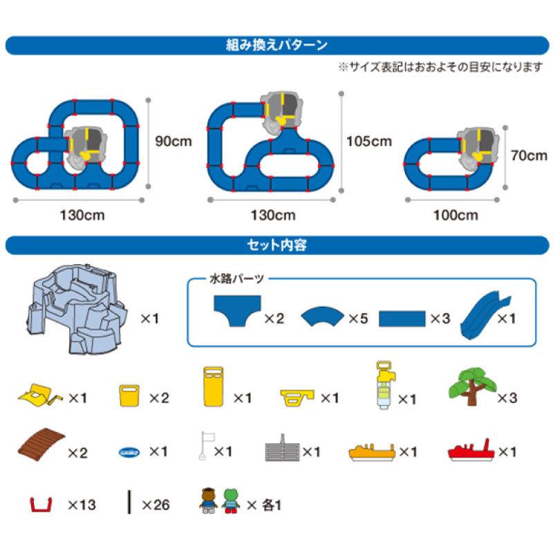 水遊び おもちゃ アクアプレイ マウンテンレイク AquaPlay MOUNTAIN LAKE 知育玩具 ベランダ 庭 冒険 キッズ 夏 湖 山 水路 ボート 船 橋 洞窟 トンネル 輸入品 アクアプレイ AquaPlay