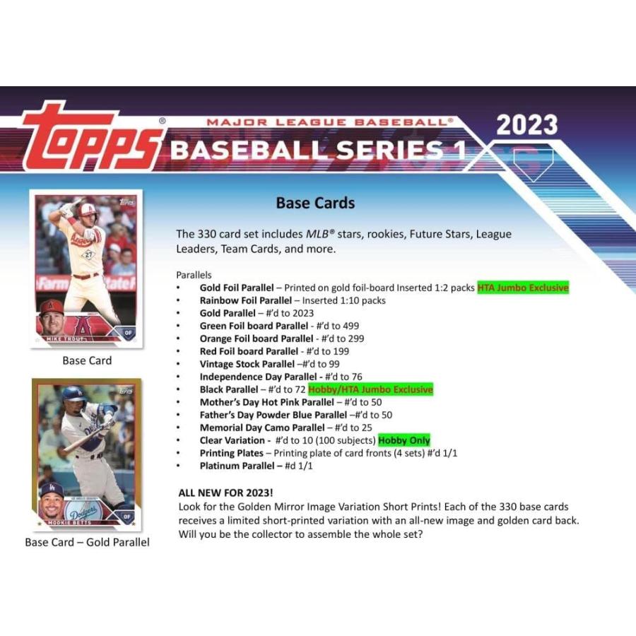 MLB 2023 Topps Series 1 Baseball Card Hobby Box トップス シリーズ1 ベースボール カード