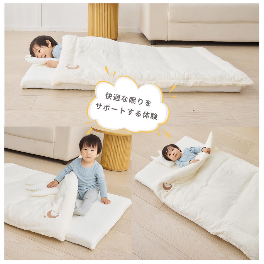 ベビー布団セット 5点セット コットン100% 丸洗いOK 軽量 コンパクト収納 通気性 新生児から使える オールシーズン対応 赤ちゃん用 敷布団 枕 カバー付き 爆買 |  | 16
