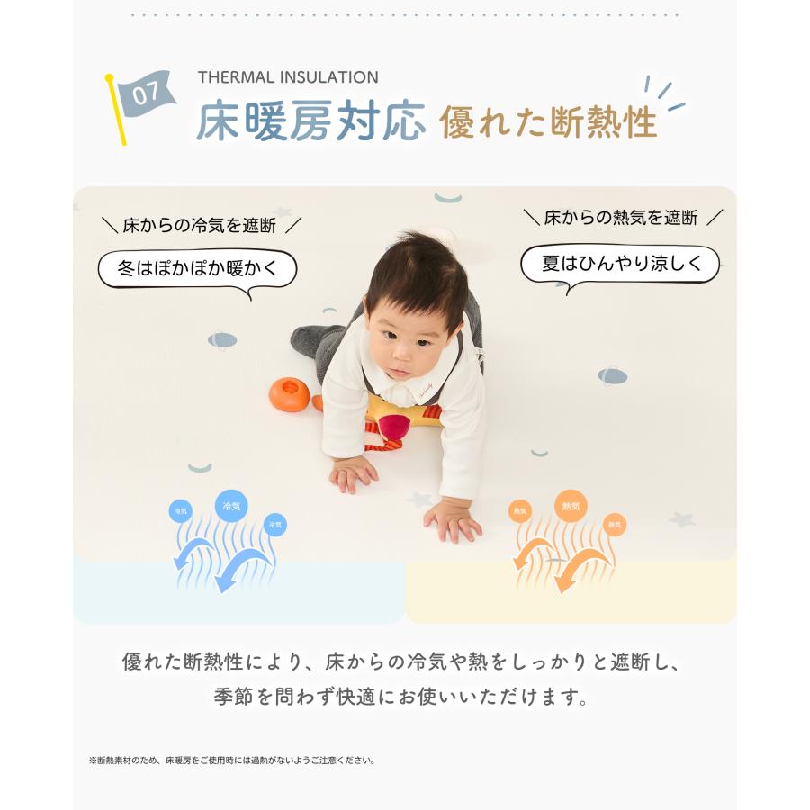 プレイマット抗菌 GU MODE リバーシブル ベビーマット 厚手 1.6cm 冬 床暖房対応 赤ちゃん ベビーマット ロールマット PVC素材 防水 防音 大判 おしゃれ |  | 20