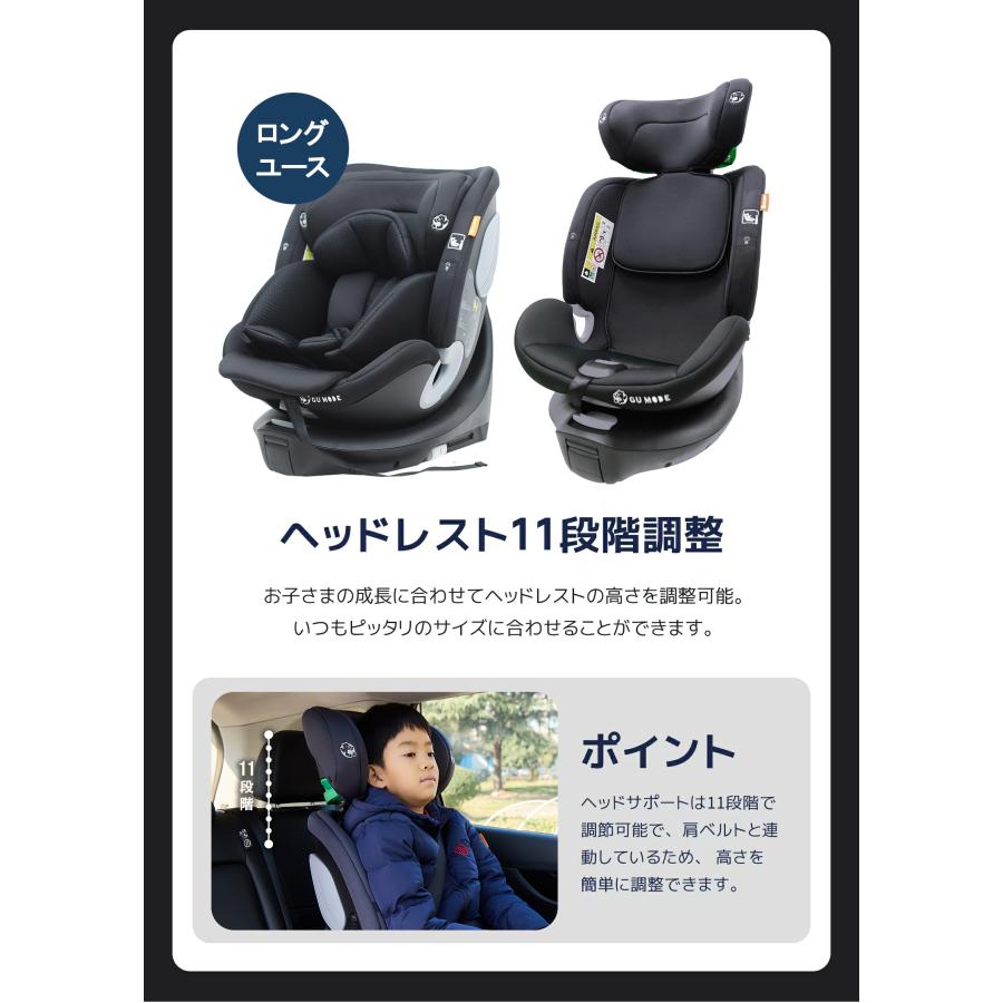 チャイルドシート GU MODE 新生児 360回転式 新基準R129 isofix キッズ