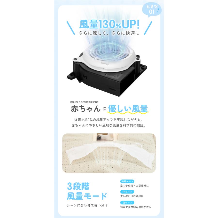 ベビーカーシート ファンシート 扇風機 冷感素材 足元防水 保冷シート ファン付き ベビー メッシュ シリコン アイスシート 車内 快適 冷風 エアー GUMODE 爆買 |  | 06